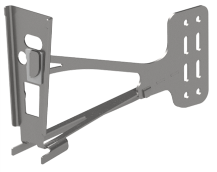 CAD-Modell einer vertikalen Wandkonsole